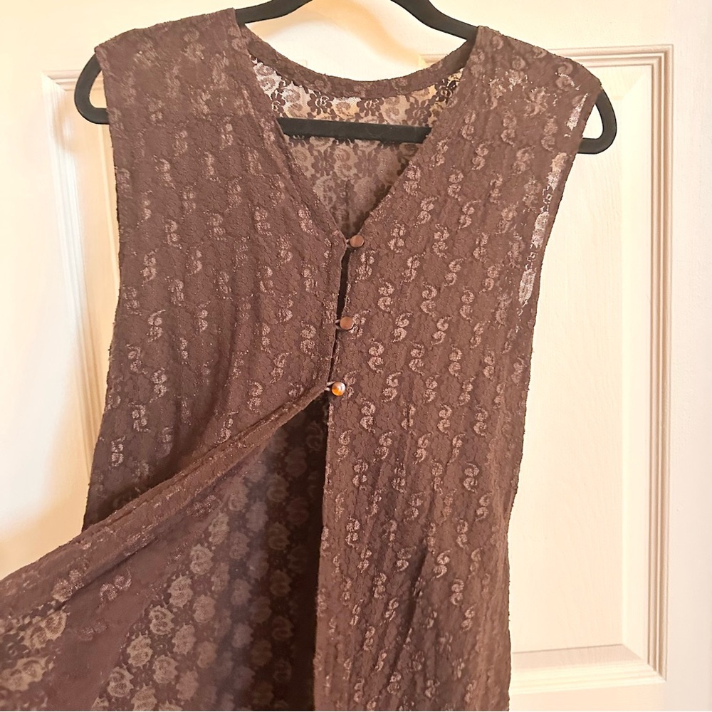 Brown lace maxi top - Picture 2 of 3